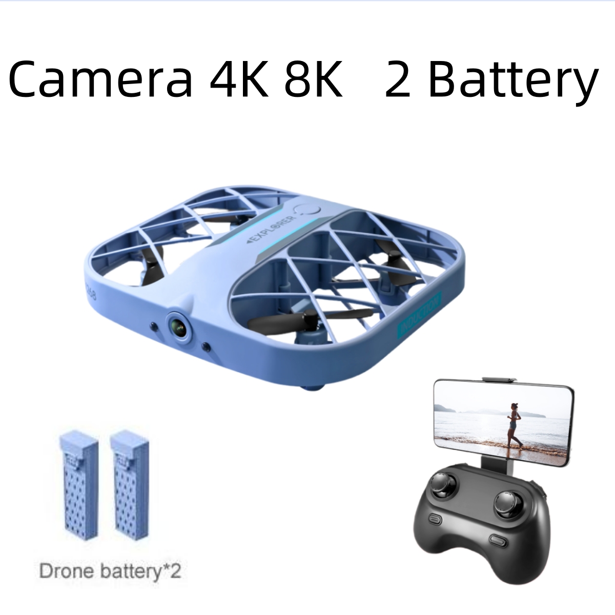 Drone Cinematic - JJRC H107 FPV RC 드론(배터리 2개